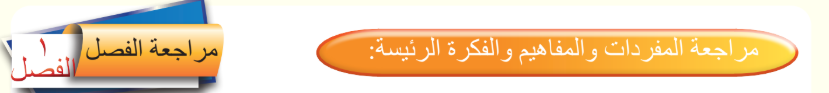 مراجعة الفصل الأول